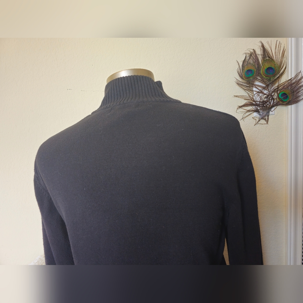 SunRiver Men's Black half turtle neck Sweater 🖤 (Large) 🖤 - Picture 5 of 16